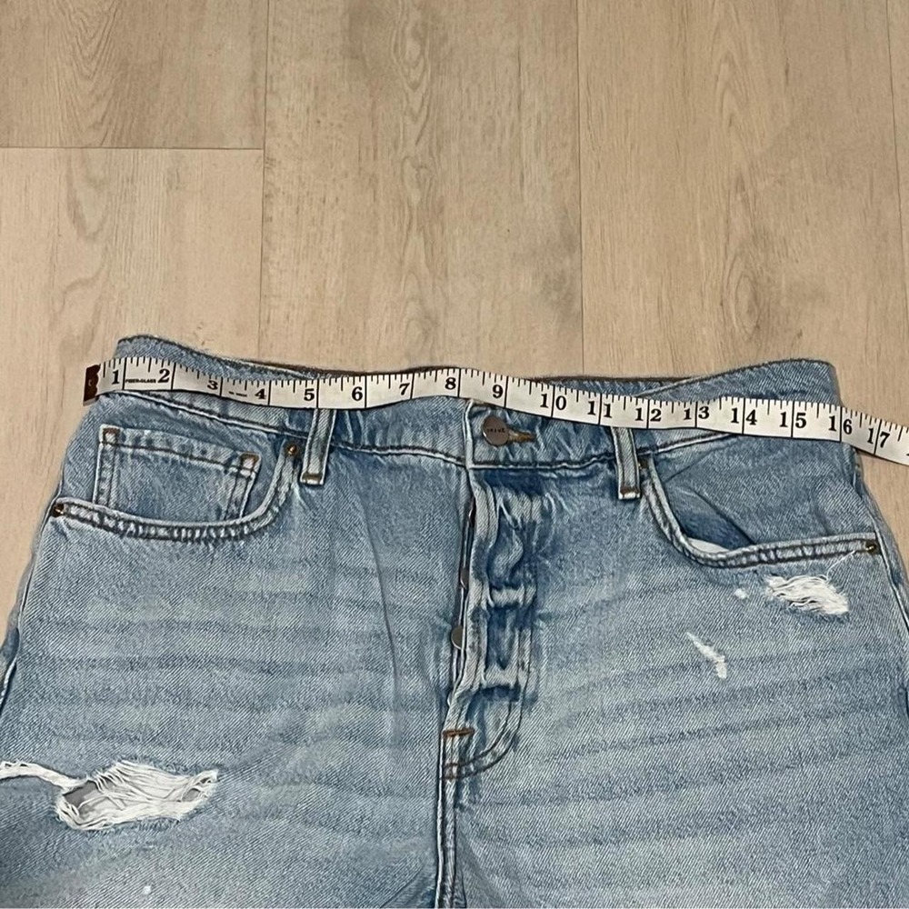 FRAME Le Slouch Bermuda Denim Shorts Womens 27 Light wash - Picture 4 of 8